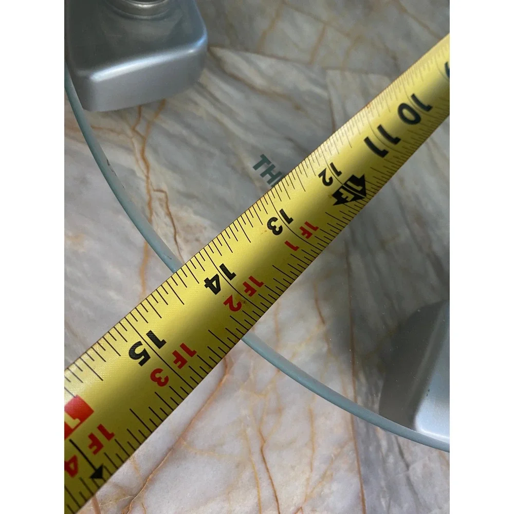 Thinner by Conair Digital Bathroom Scale Glass Silver Modern Weight Tracker
